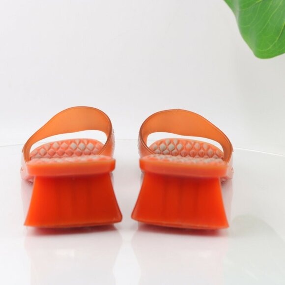 Melissa Opening Ceremony Womens Ladii Sandal Size 7 Coral Slide Mule Block Heel - Picture 6 of 12